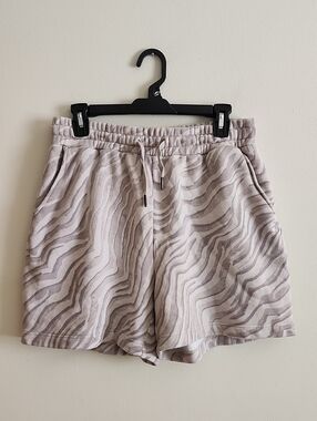 Sweaty Betty Essentials High Waist Zebra-Print Drawstring Athletic Shorts